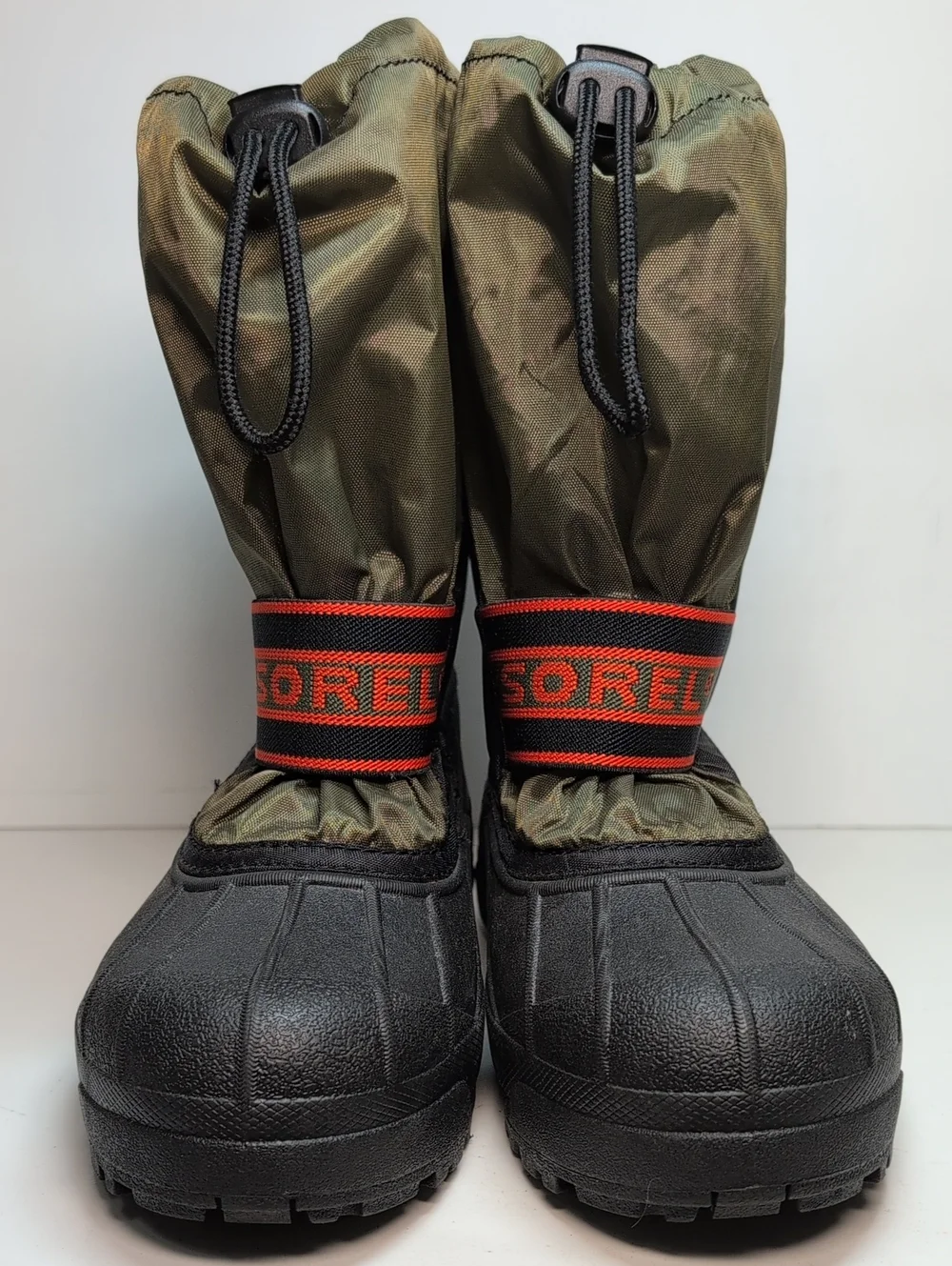 Sorel ice Fox slip-on winter olive Winter Snow Boots youth/big boy size 4 EU 35